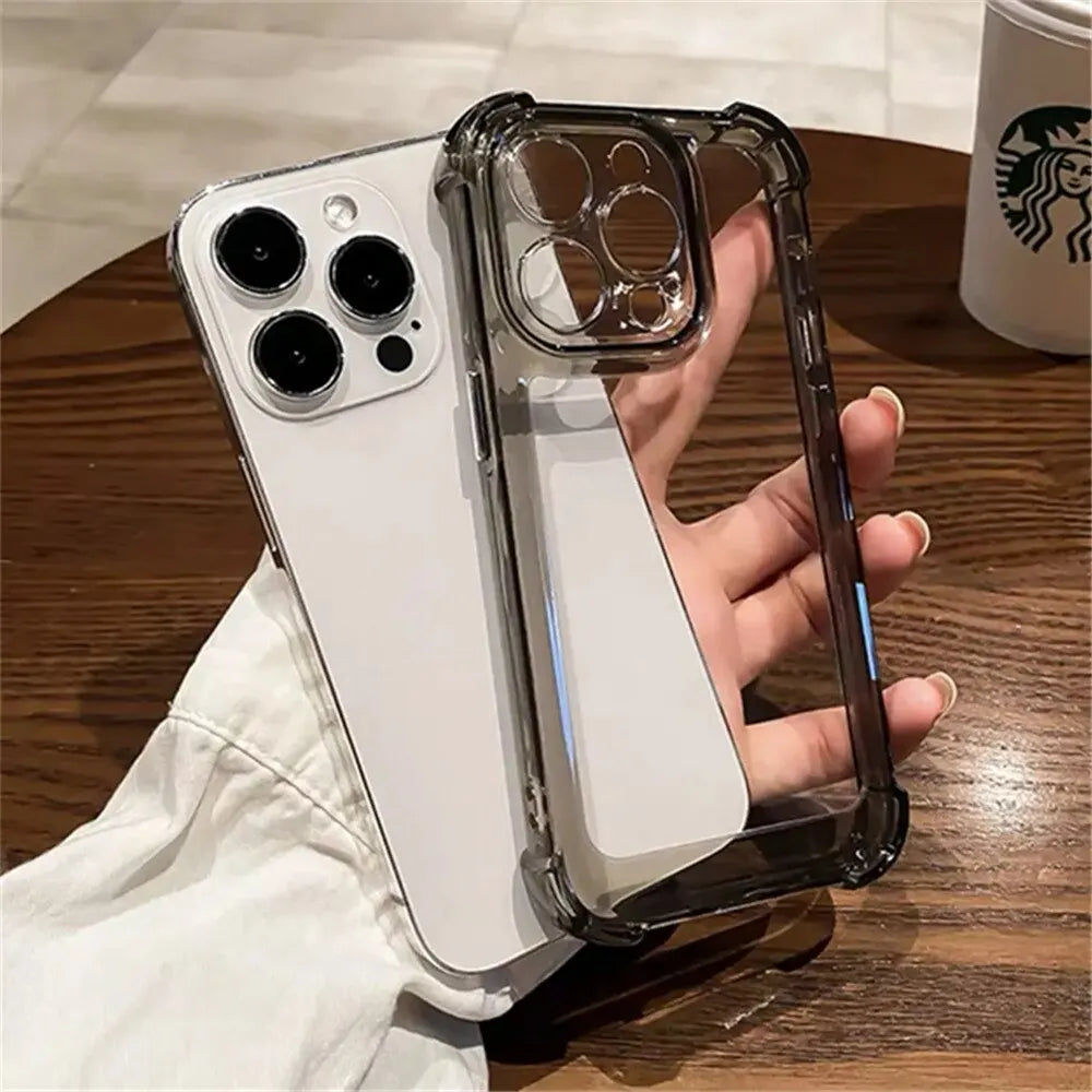 Luxury Anti Drop Space Shell Clear Phone Case For iPhone | Silicone Bumper Transparent Hard Back Cover